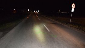 Sraženému chodci museli pomáhat dva neznámí muži.
