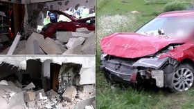 Vozíčkář Jakub (22) se v zatáčce vyhýbal motorkáři (15) a narazil do domu: Auto skončilo v dětském pokoji!