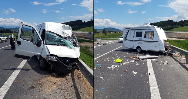 Od českého auta se za jízdy uvolnil karavan: Zabil muže (†44) v dodávce!