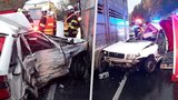 Tragická nehoda na Rakovnicku: Při střetu osobáku a náklaďáku zemřeli dva lidé! 