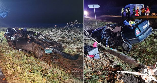 Tragédie na Kolínsku: Mladý řidič (†18) nepřežil náraz do stromu! 