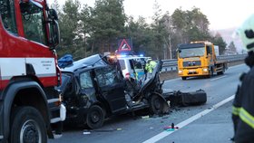 Srážku s kamionem nepřežil na Plzeňsku řidič osobního auta. Ilustrační foto.