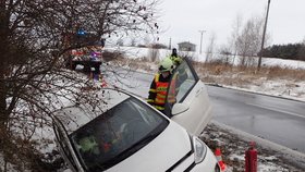 Ranní dopravní nehoda v Kobeřicích