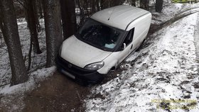Nehoda u Manětína v Plzeňském kraji (5.2.2020)