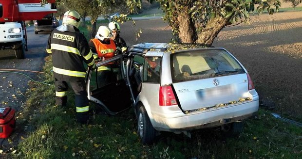 Ve stříbrné voze značky VW vyhasl ve čtvrtek večer na Brněnsku život devatenáctiletého šoféra. Po nárazu do stromu svým zraněním na místě podlehl.