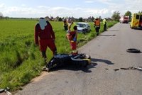 Tři motorkáři havarovali na Plzeňsku: Nejmladší z nich srážku nepřežil
