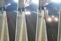 Drastické video z Kuřimi: Muž hledal v kolejišti cigarety, smetl ho vlak!