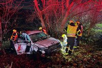 Padesátník sjel ze silnice a nabořil strom: Pomoc mu zavolalo auto!