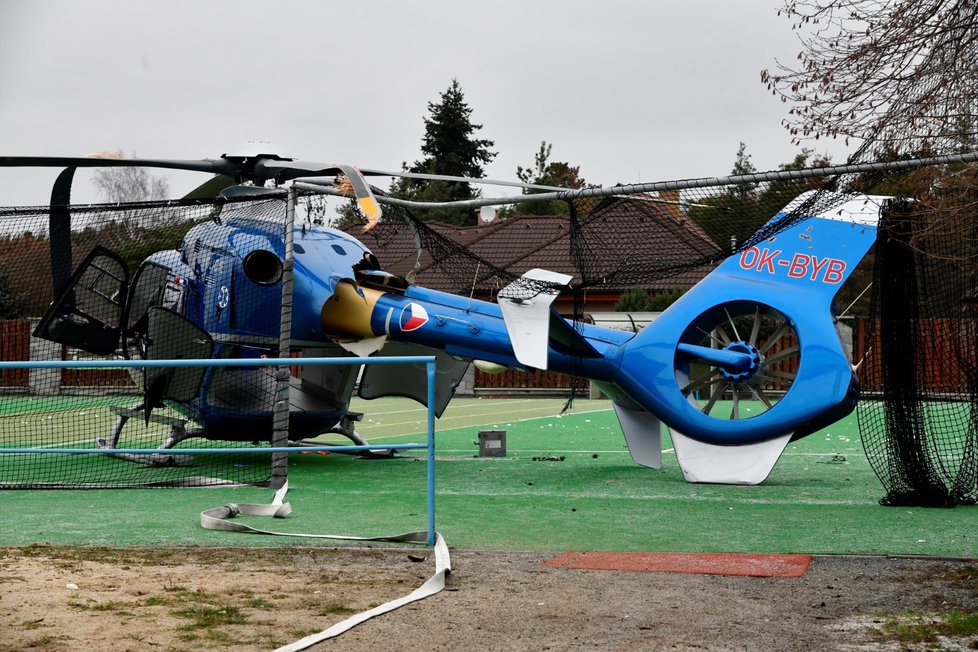Nehoda vrtulníku v Dobříši