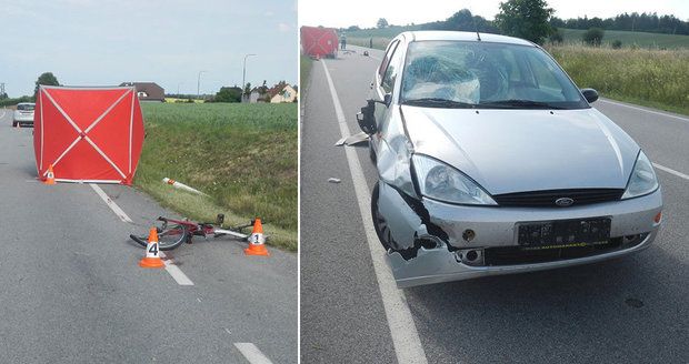 Nezletilý cyklista zemřel po srážce s osobním vozem. Mladík nedal řidičce přednost