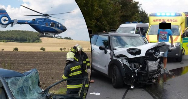 Dohromady osm lidí se zranilo při dvou úterních nehodách