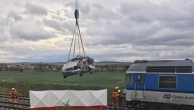 Řidič škodovky nepřežil v sobotu na Vyškovsku srážku s vlakem. 