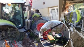 Traktor narazil do rodinného domu a smetl ženu!