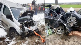 Na českých silnicích došlo i vlivem zhoršeného počasí k řadě dopravních nehod