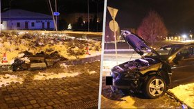 Dopravní nehoda v Luhačovicích překvapila policisty: Vůz prý nikdo neřídil!