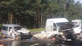Na Plzeňsku se srazila tři auta.