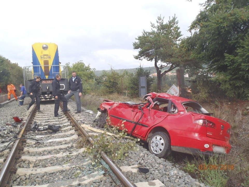 V kolejišti u Plas našli auto s mrtvou ženou.