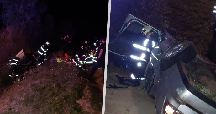 Tragická noc na českých silnicích: Na Liberecku zemřel řidič, na Lounsku auto na střeše - mrtvý a zranění