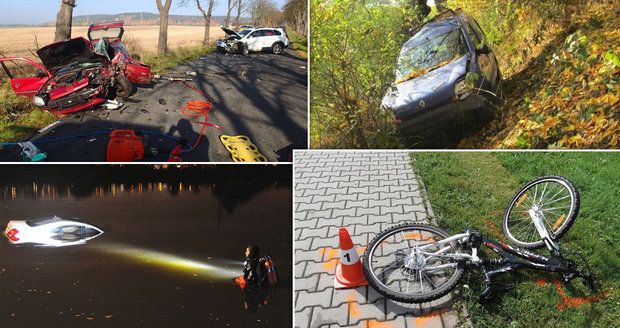 Krvavé Dušičky na silnicích: Nehody, kam se podíváš! 5 mrtvých