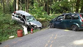 Dvě nehody téměř na stejném místě u Rájce-Jestřebí na Blanensku zaměstnaly v pondělí večer záchranáře. V nemocnici skončilo celkem pět osob včetně malé holčičky.