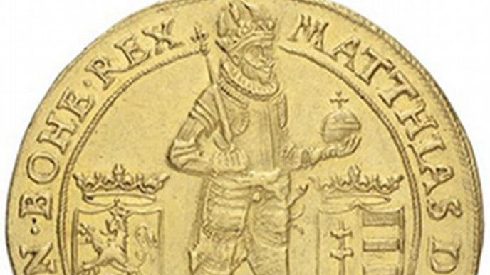 Nejdražší vydraženou českou mincí se stal desetidukát z roku 1613.