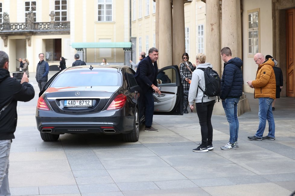 Prezidentův poradce Martin Nejedlý na Hradě (19. 10. 2021)