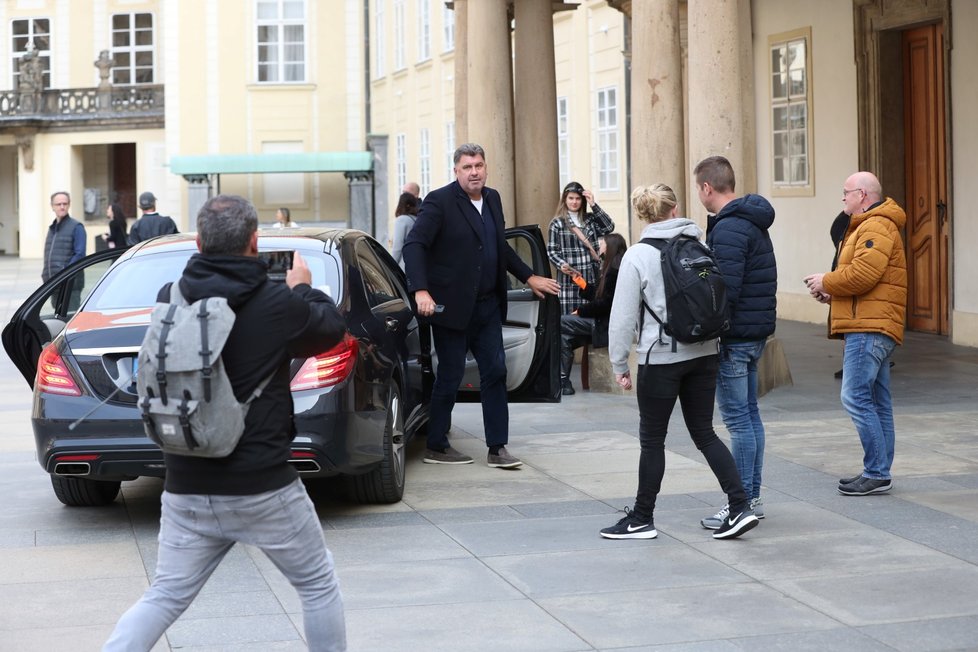 Prezidentův poradce Martin Nejedlý na Hradě (19. 10. 2021)