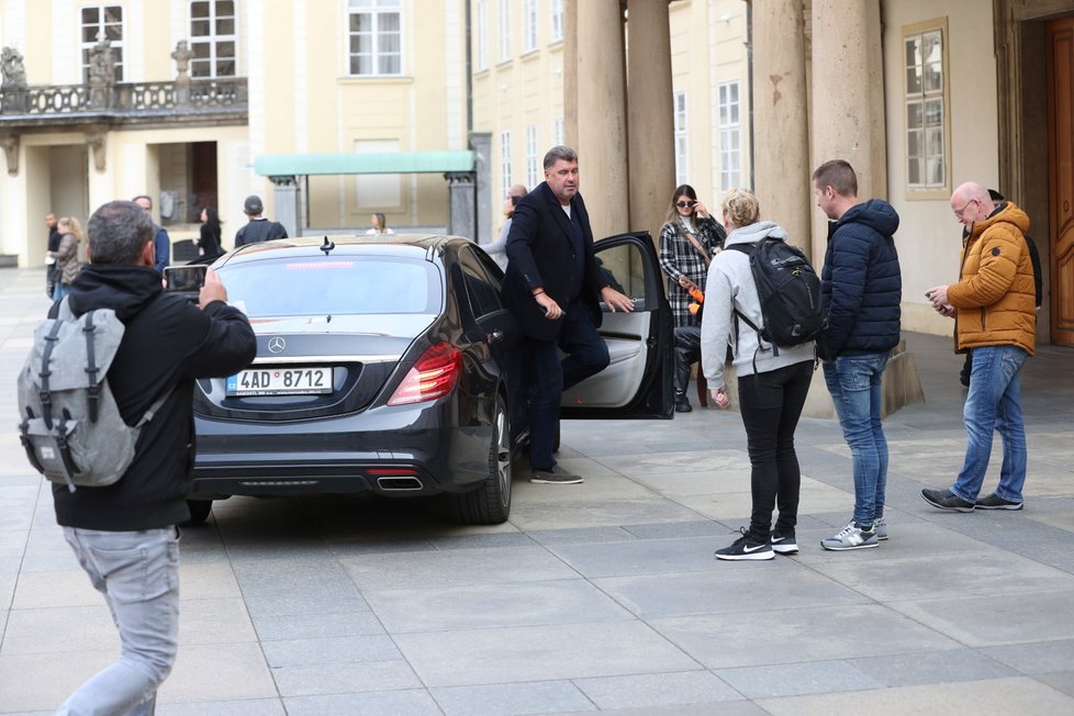 Prezidentův poradce Martin Nejedlý na Hradě (19. 10. 2021)