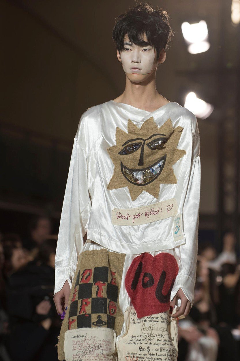 Model návrhářky Vivienne Westwood