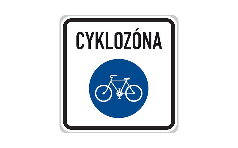 Nejnovější značky jako Zákaz vjezdu osob na osobních přepravnících a Zóna pro cyklisty se objevily v roce 2016