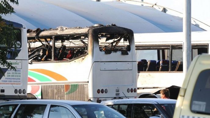 Nejvíce zasažený autobus izraelských turistů