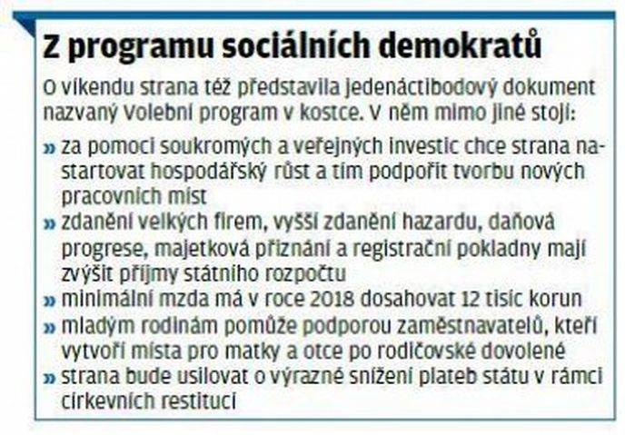 Některé body programu sociální demokracie. Některé body programu sociální demokracie.