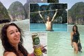 Nela Boudová v zátoce Maja na Phi Phi Islands, kde se natáčela Pláž