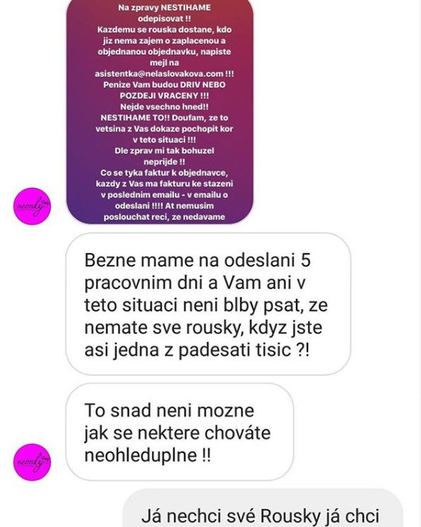 Se zákazníky ani přáteli se Slováková vůbec nemaže. Ale to ani oni s ní.