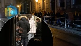 Policisté rozprášili další nelegální party v Praze (15. ledna 2021).