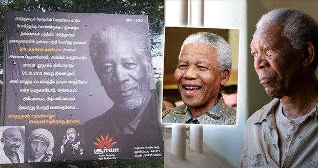 Ty vo*e, to není Mandela! Velká ostuda: Spletli si ho s Morganem Freemanem