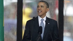 Barack Obama měl na pietní akci proslov: O Mandelovi hovořil jako o gigantovi dějin