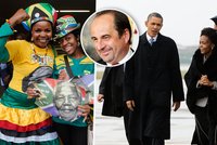 Slavní hosté piety za Mandelu: Obama, princ Charles i Bono z U2! Z Česka letěl Kohout