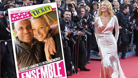 Titulka časopisu říká: Lamothe a Němcová - Jsou spolu! Němcová je ale momentálně v Cannes. Sama.