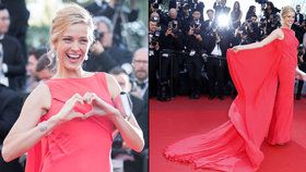 Petra Němcová byla hvězdou rudého koberce v Cannes.