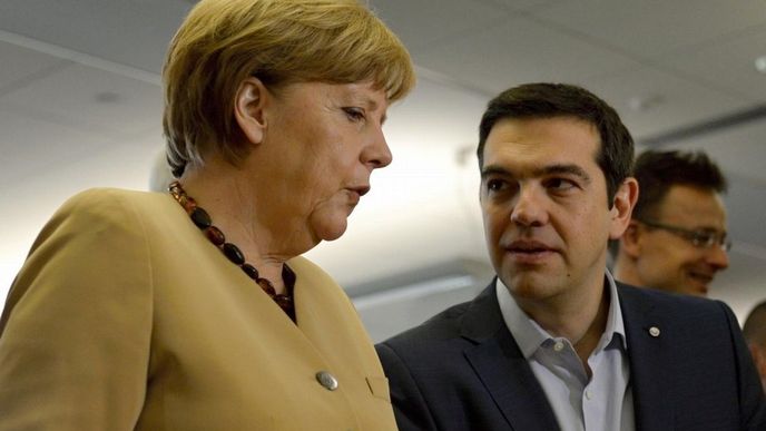 Německá kancléřka Angela Merkelová a řecký premiér Alexis Tsipras