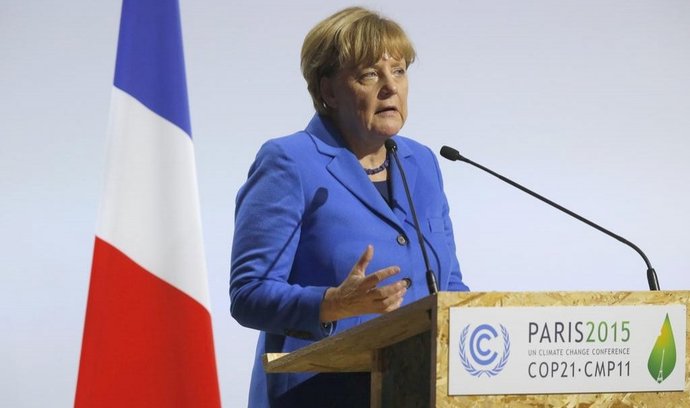 Německá kancléřka Angela Merkelová na klimatickém summitu v Paříži