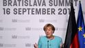 Německá kancléřka Angela Merkelová na summitu v Bratislavě