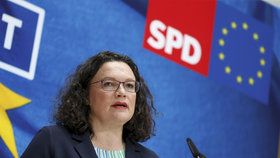 Merkelová přišla o spojence: Šéfka sociálních demokratů po neúspěchu v eurovolbách končí