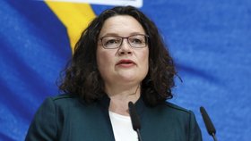 Předsedkyně německé sociální demokracie (SPD) Andrea Nahlesová skončila