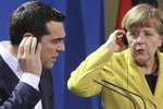 Řecký premiér Tsipras po jednání s německou kancléřkou Angelou Merkel