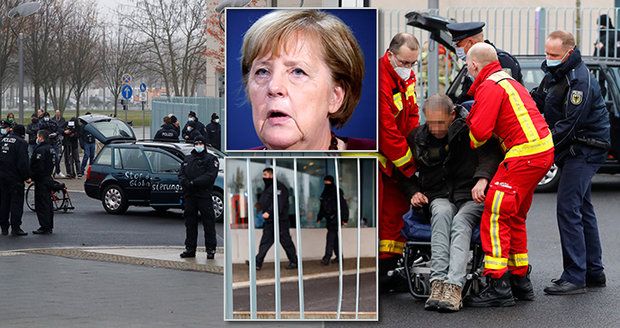 Útok na Merkelovou: Do vjezdu k sídlu německé kancléřky úmyslně najelo auto