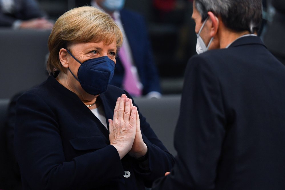 Končící kancléřka Angela Merkelová.