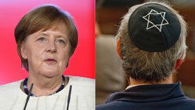 Merkelová přiznala, že v Německu stoupl počet antisemiticky motivovaných zločinů.