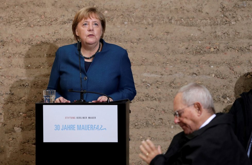 Německá kancléřka Angela Merkelová na oslavách 30 let od pádu Berlínské zdi